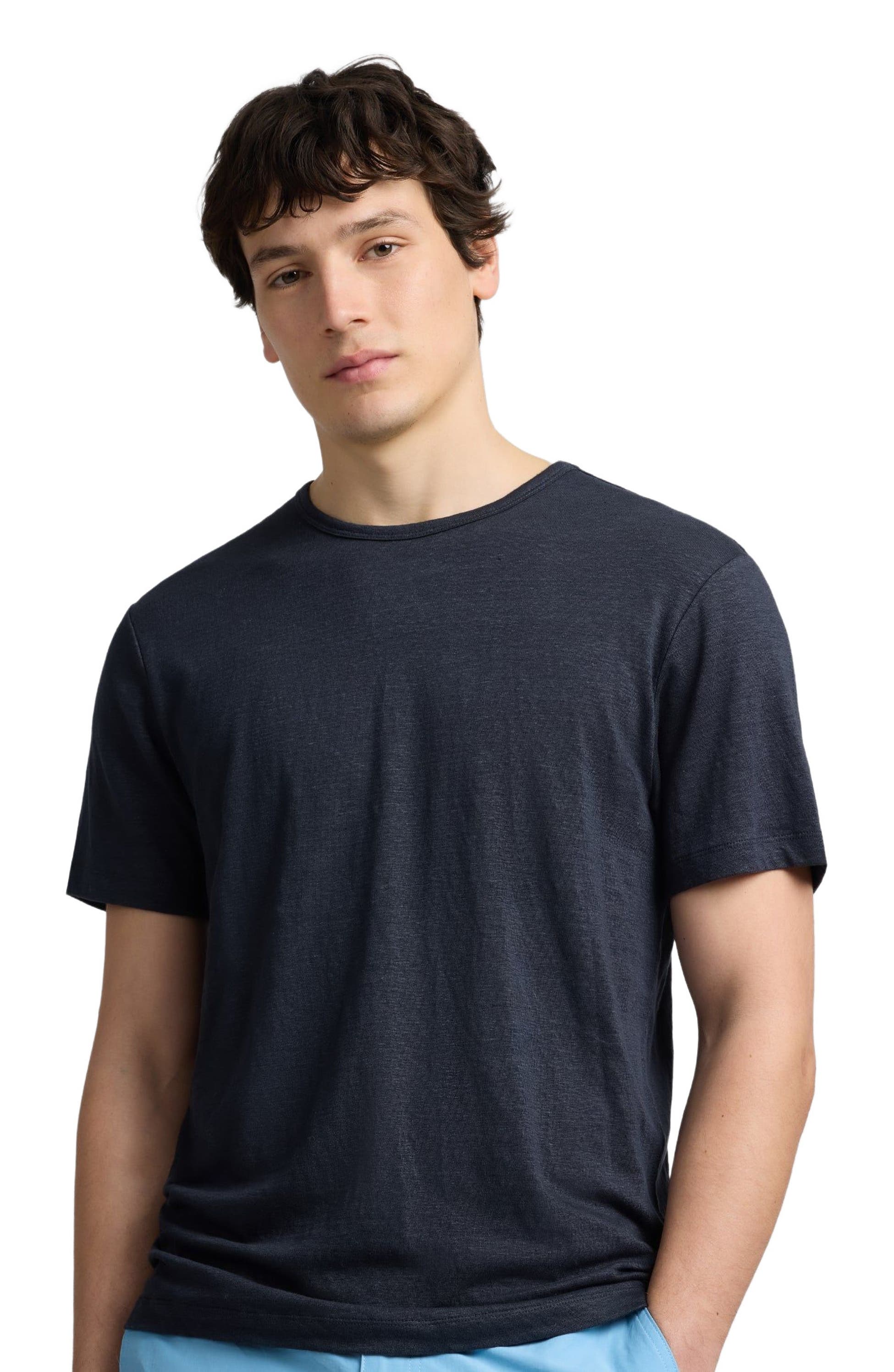 Onia Stretch Linen Crewneck Shortsleeve Tee