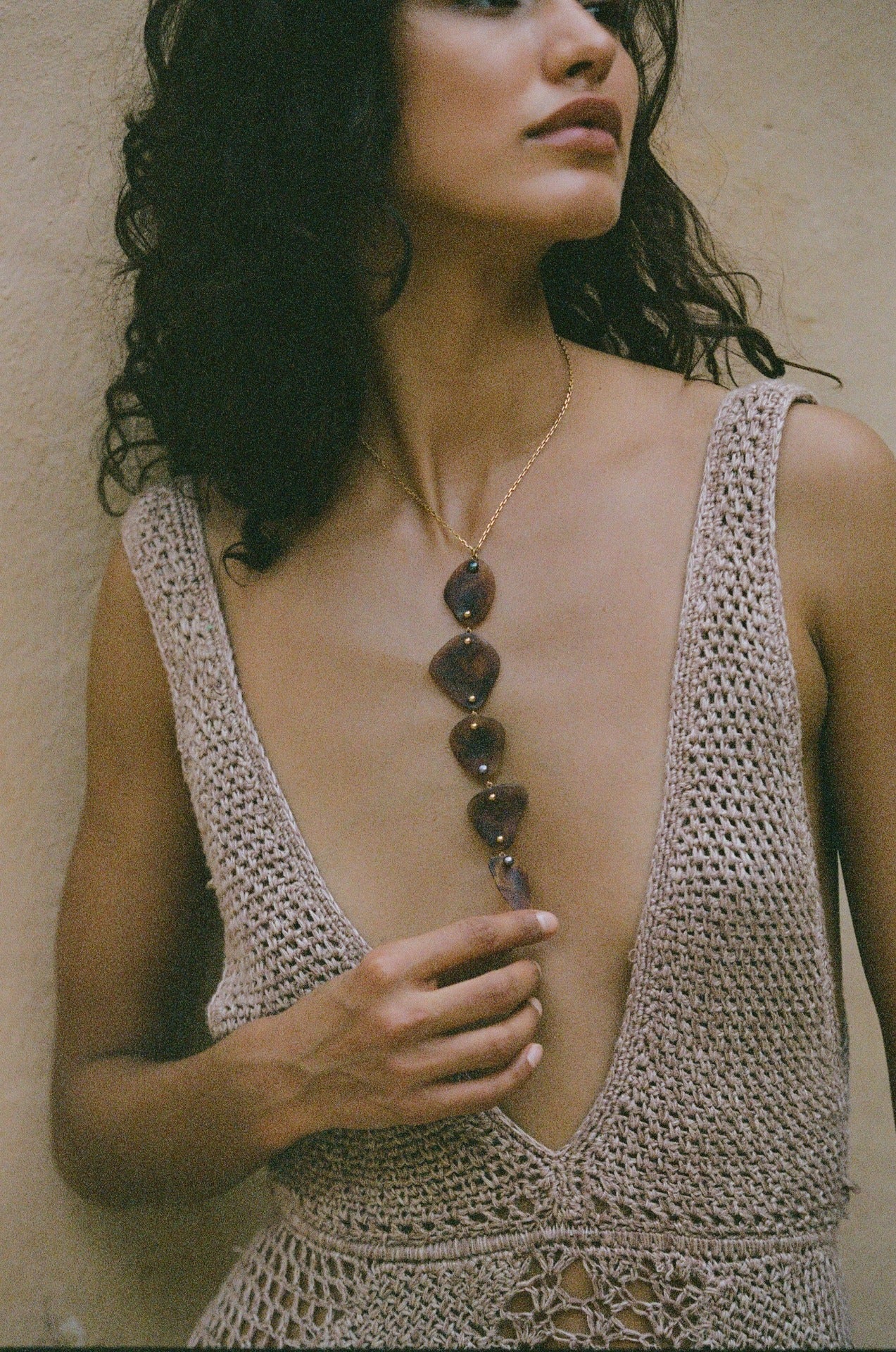 Senso Drop Necklace | tortoise