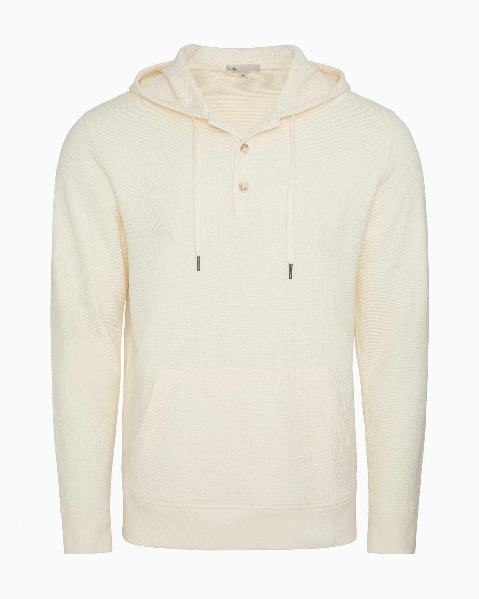 Waffle Half Button Hoodie