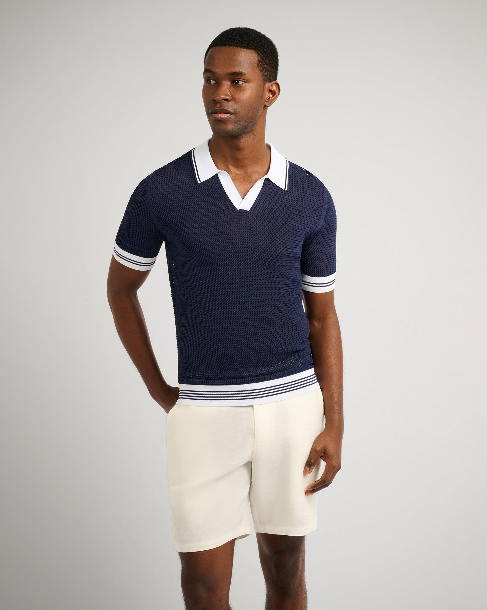 Mesh Knit Polo