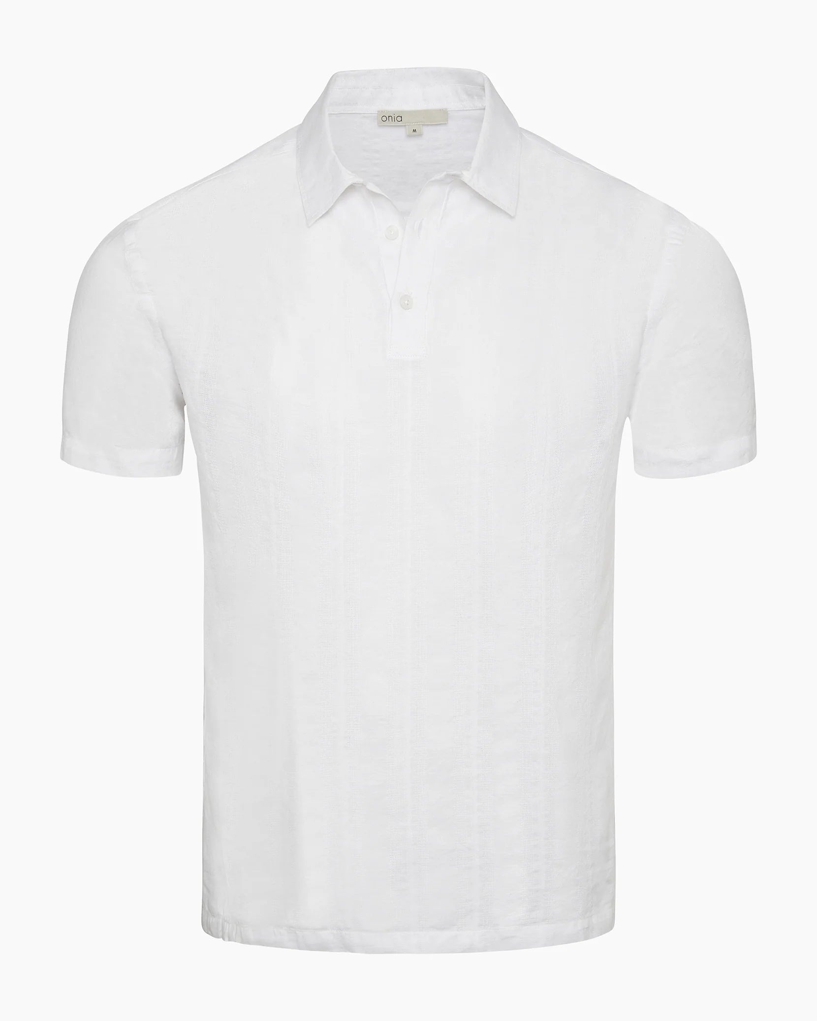 Onia Cotton Linen Pop-Over Polo