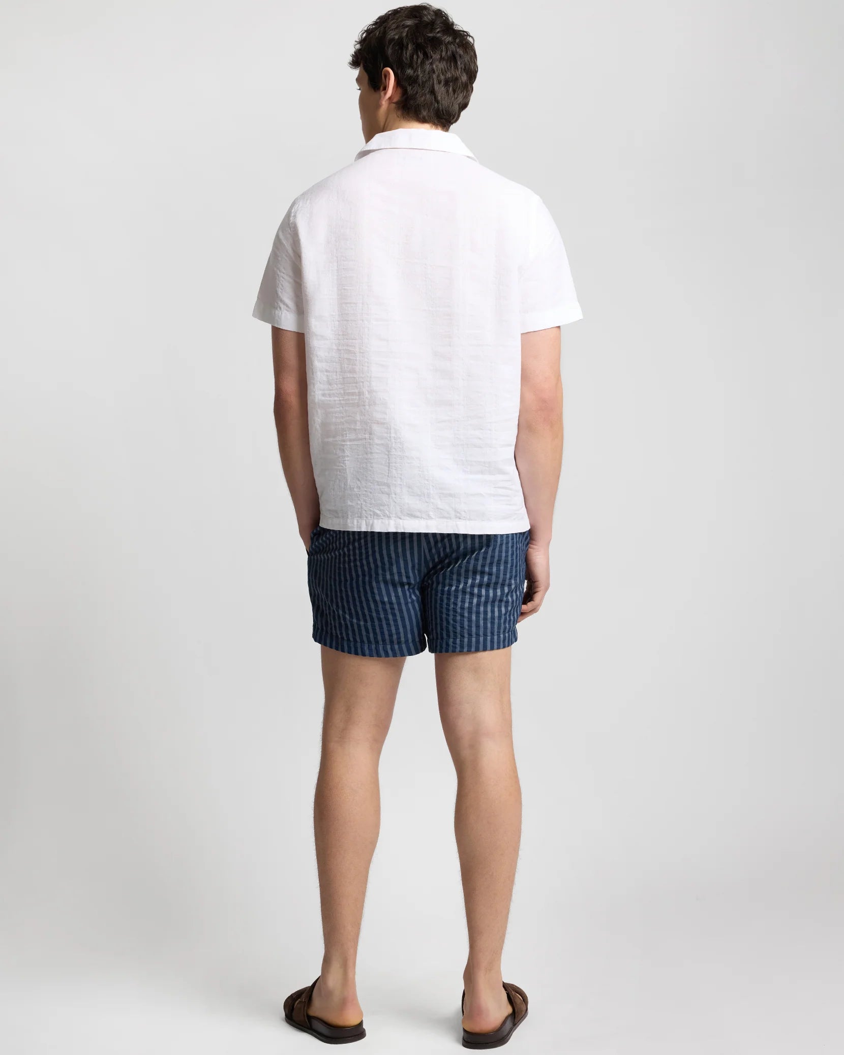 Onia Cotton Linen Pop-Over Polo
