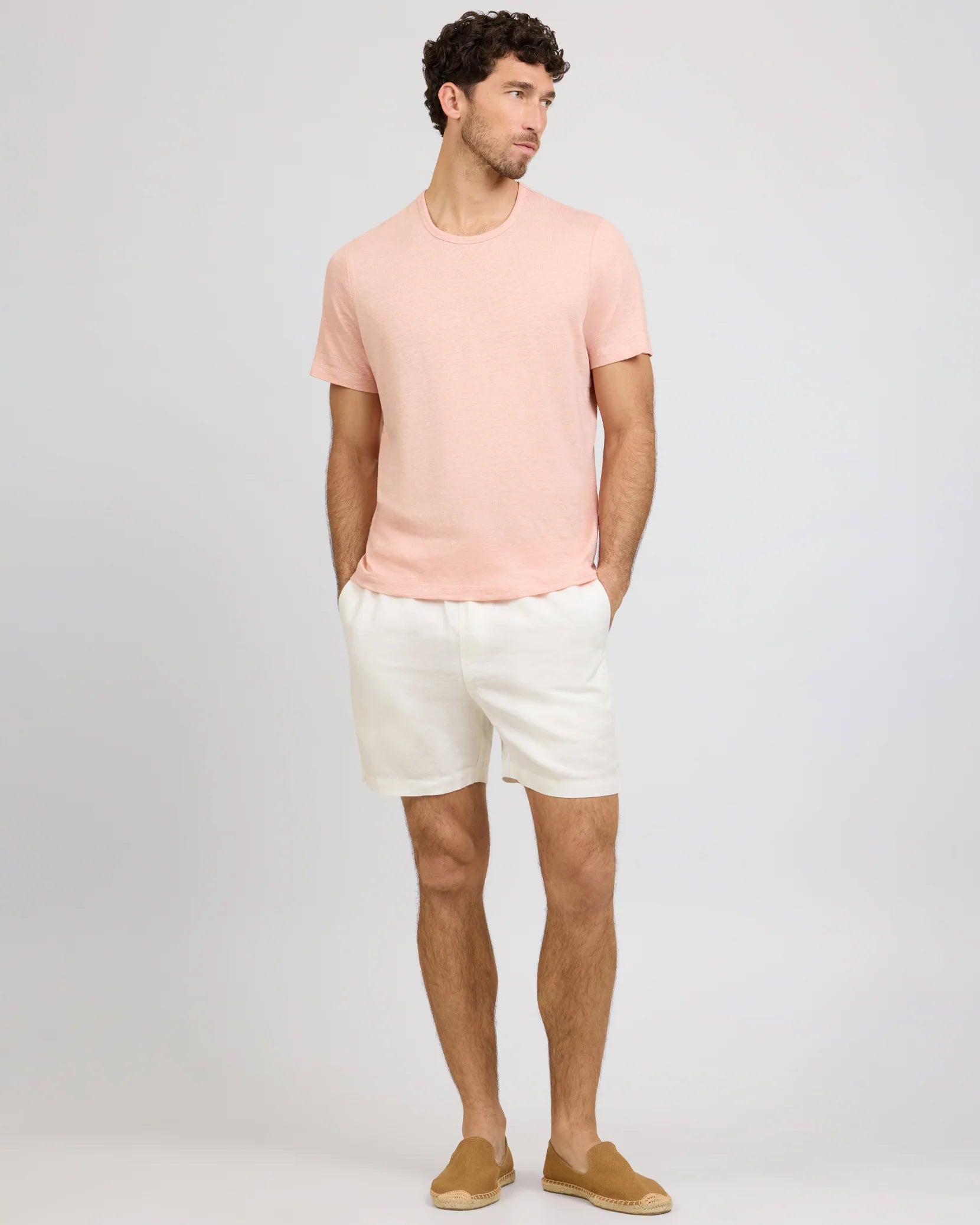 Onia Stretch Linen Crewneck Tee