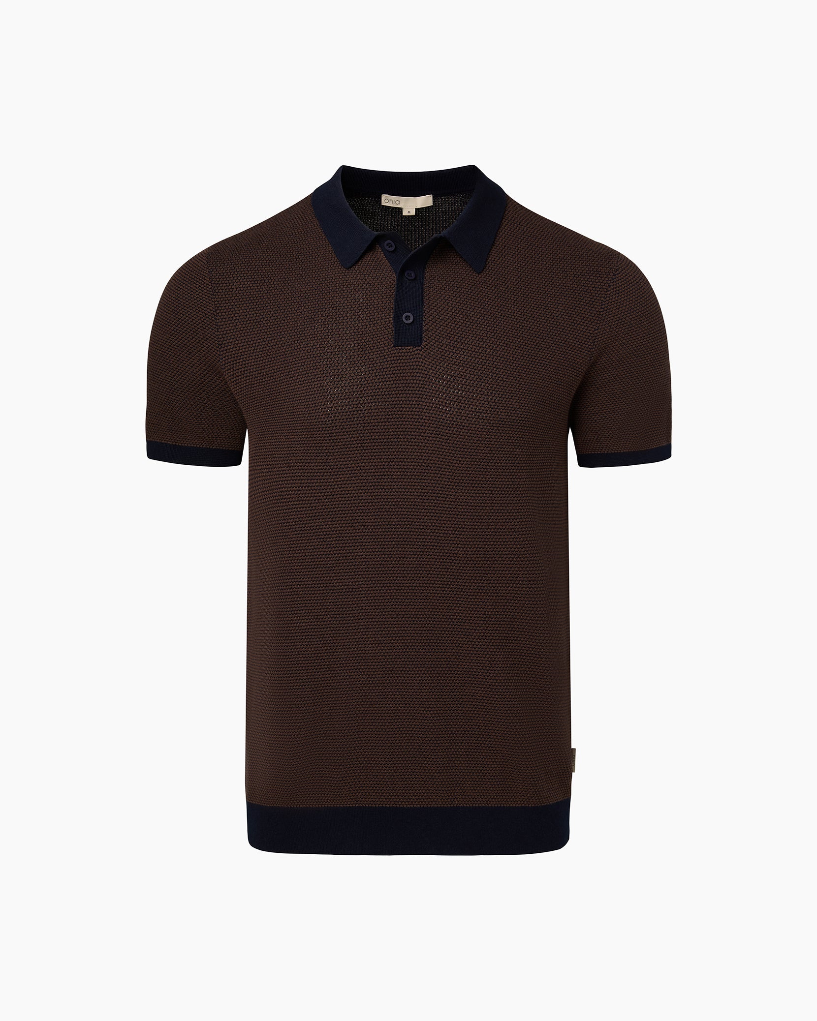 Cotton Textured Knit Polo