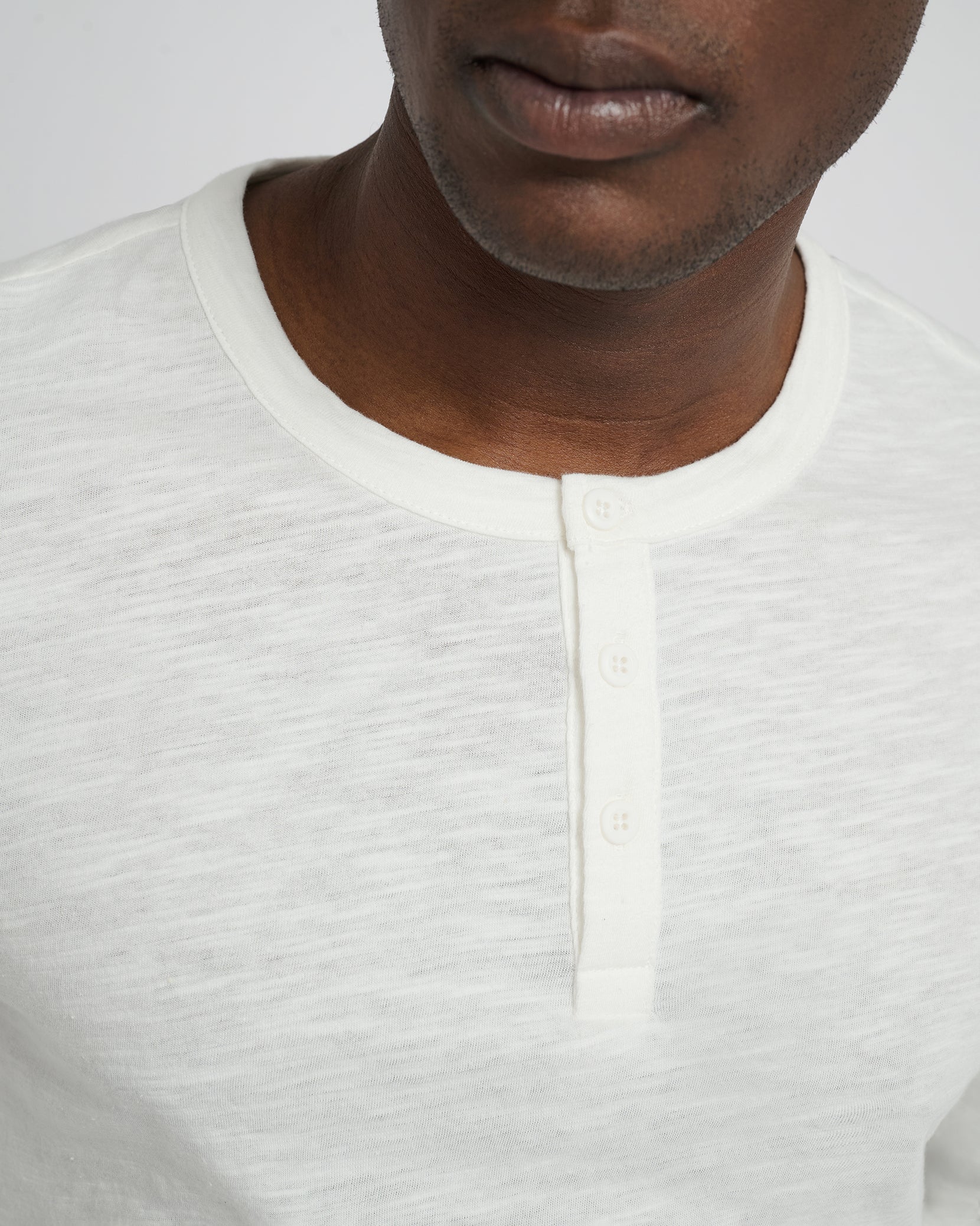 Long Sleeve Slub Henley