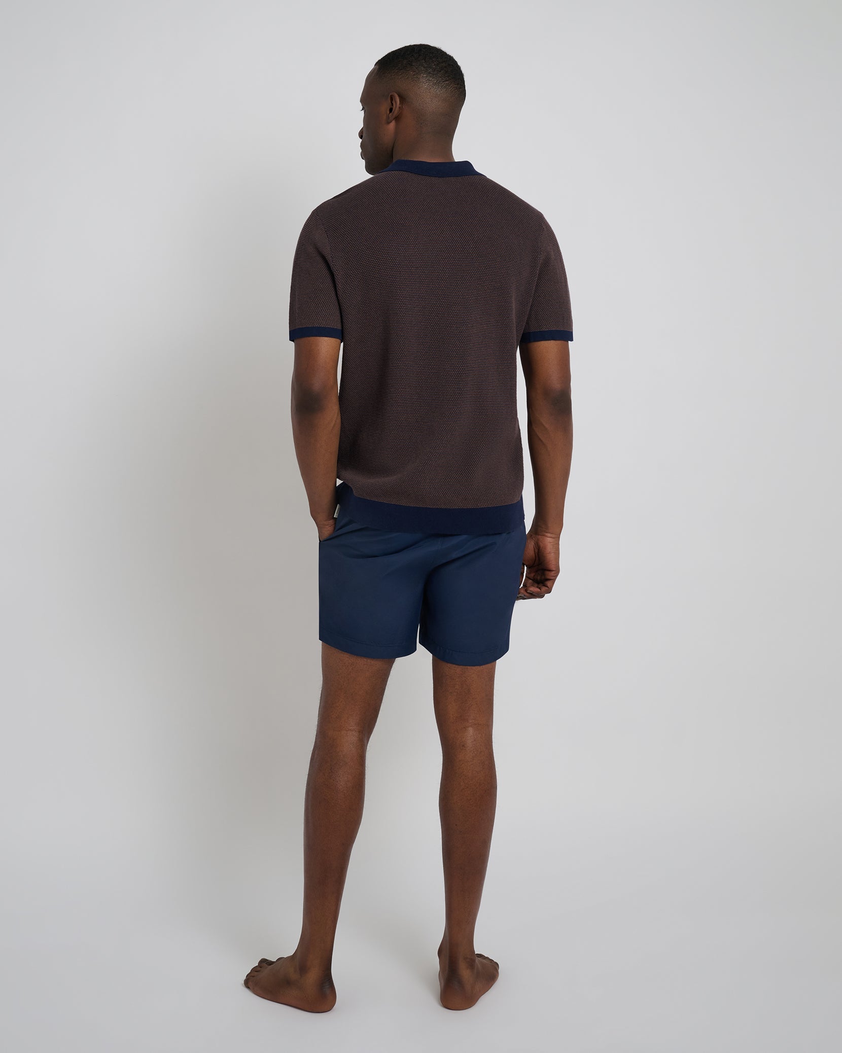 Cotton Textured Knit Polo