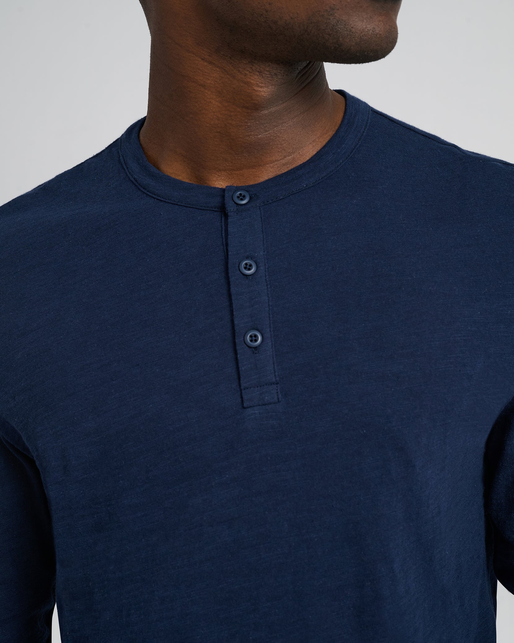 Long Sleeve Slub Henley