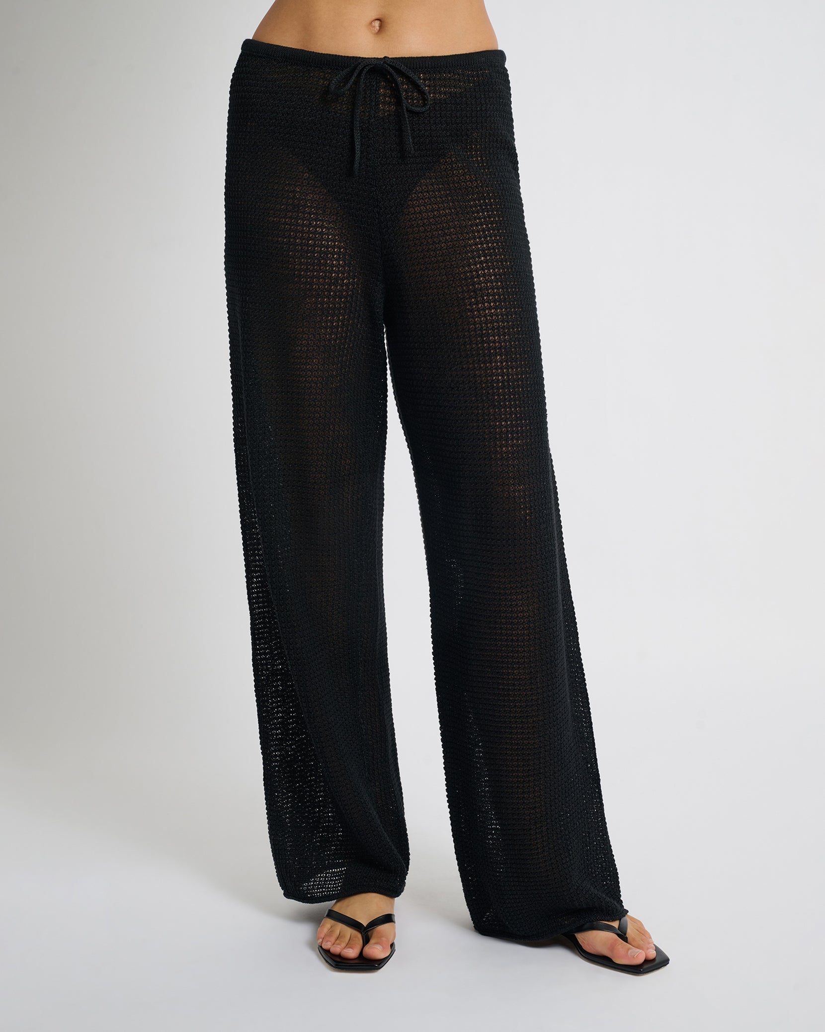 Linen Knit Drawstring Pant