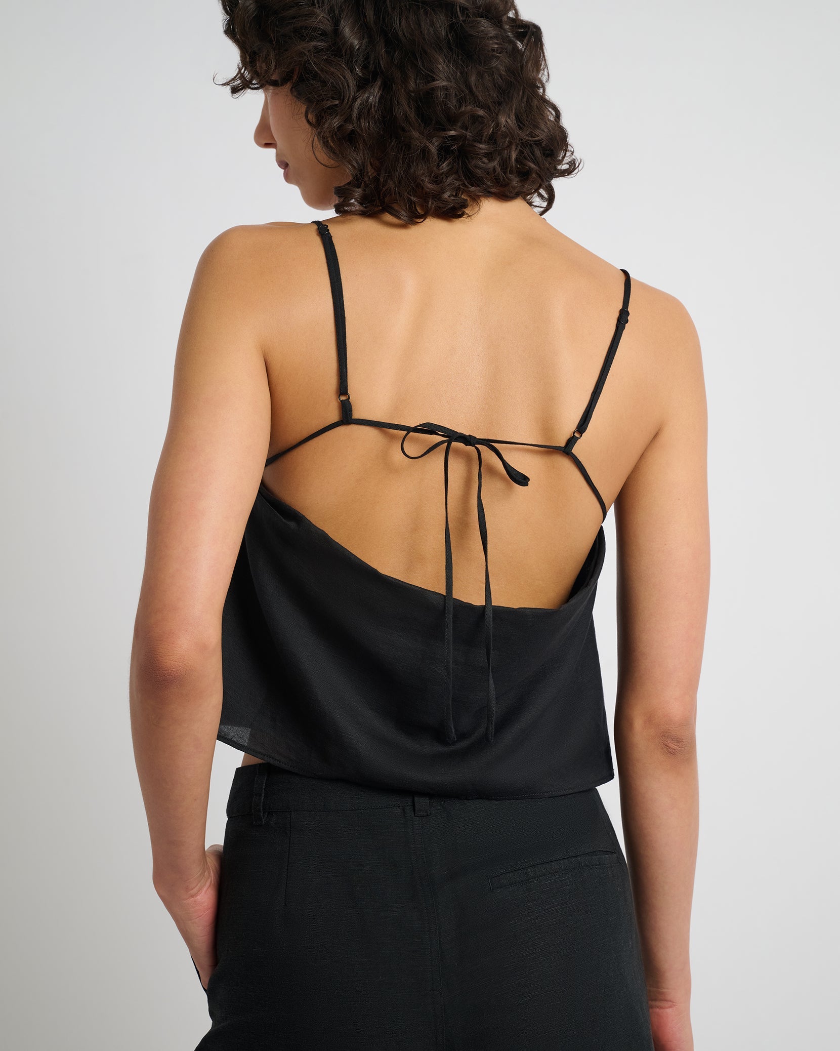 Air Linen Square Neck Tank Top