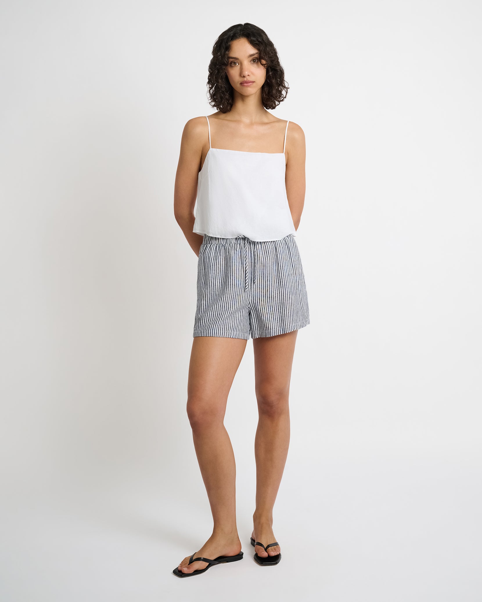 Air Linen Square Neck Tank Top