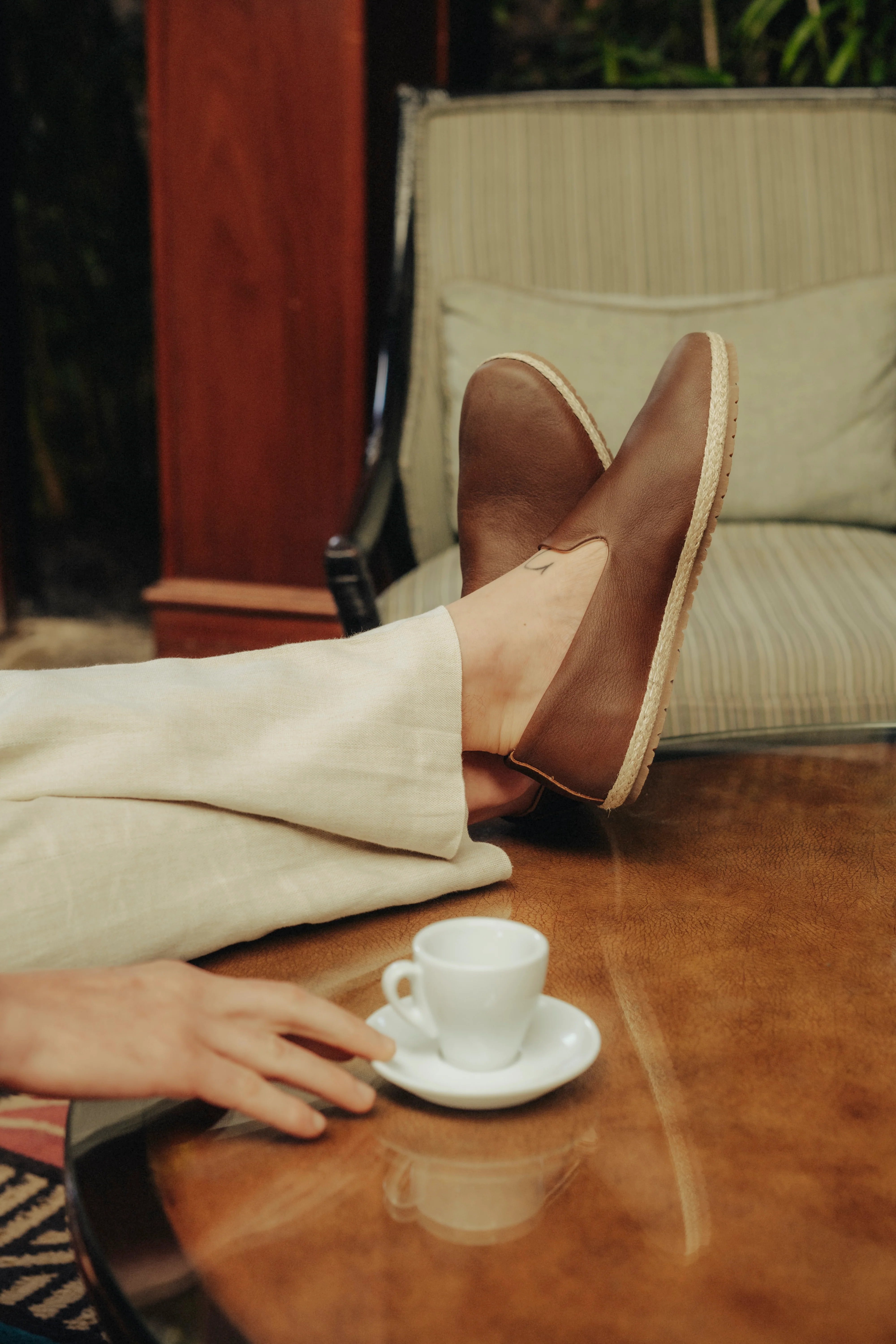 Patara Texas Brown Smoking Slipper