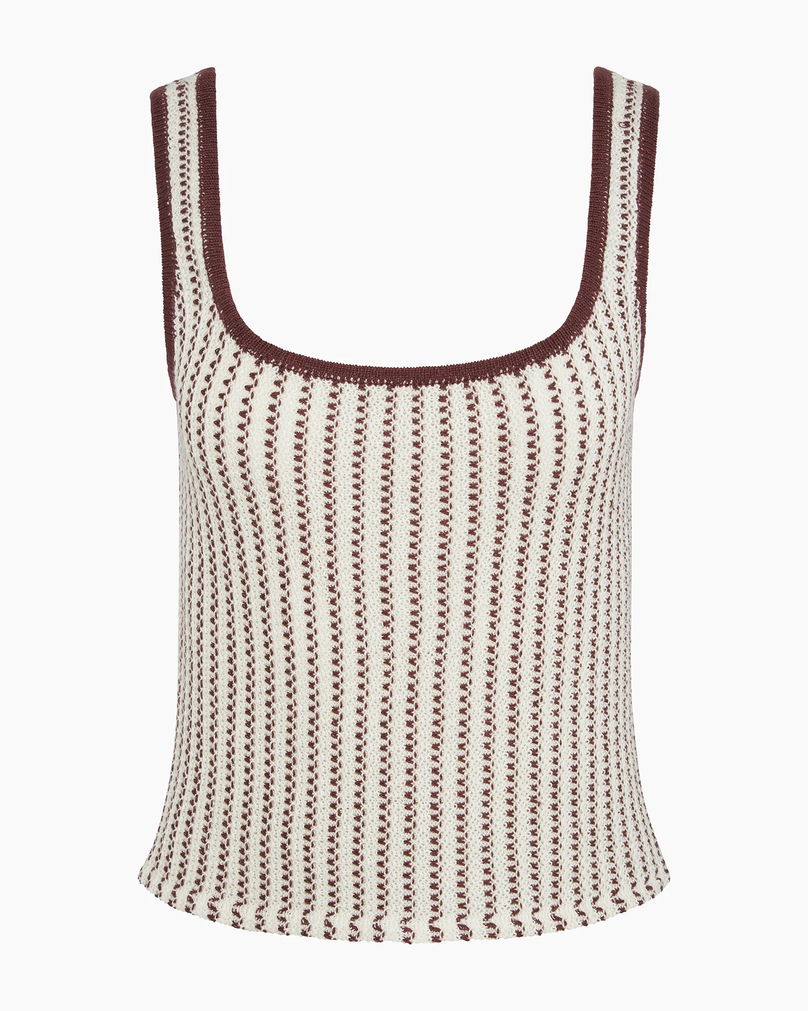 Onia Crochet Knit Square Tank