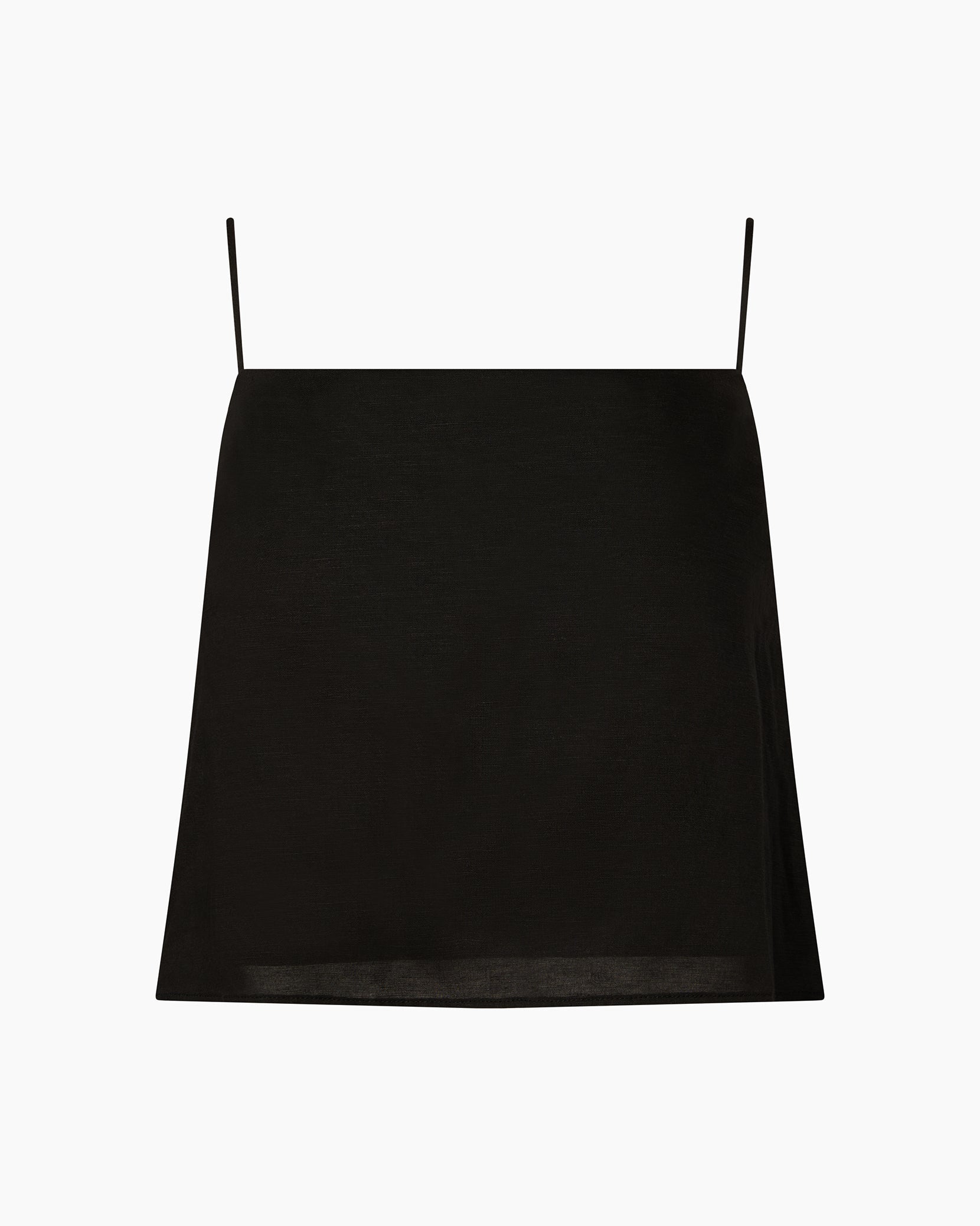 AIR LINEN SQAURE NECK TANK