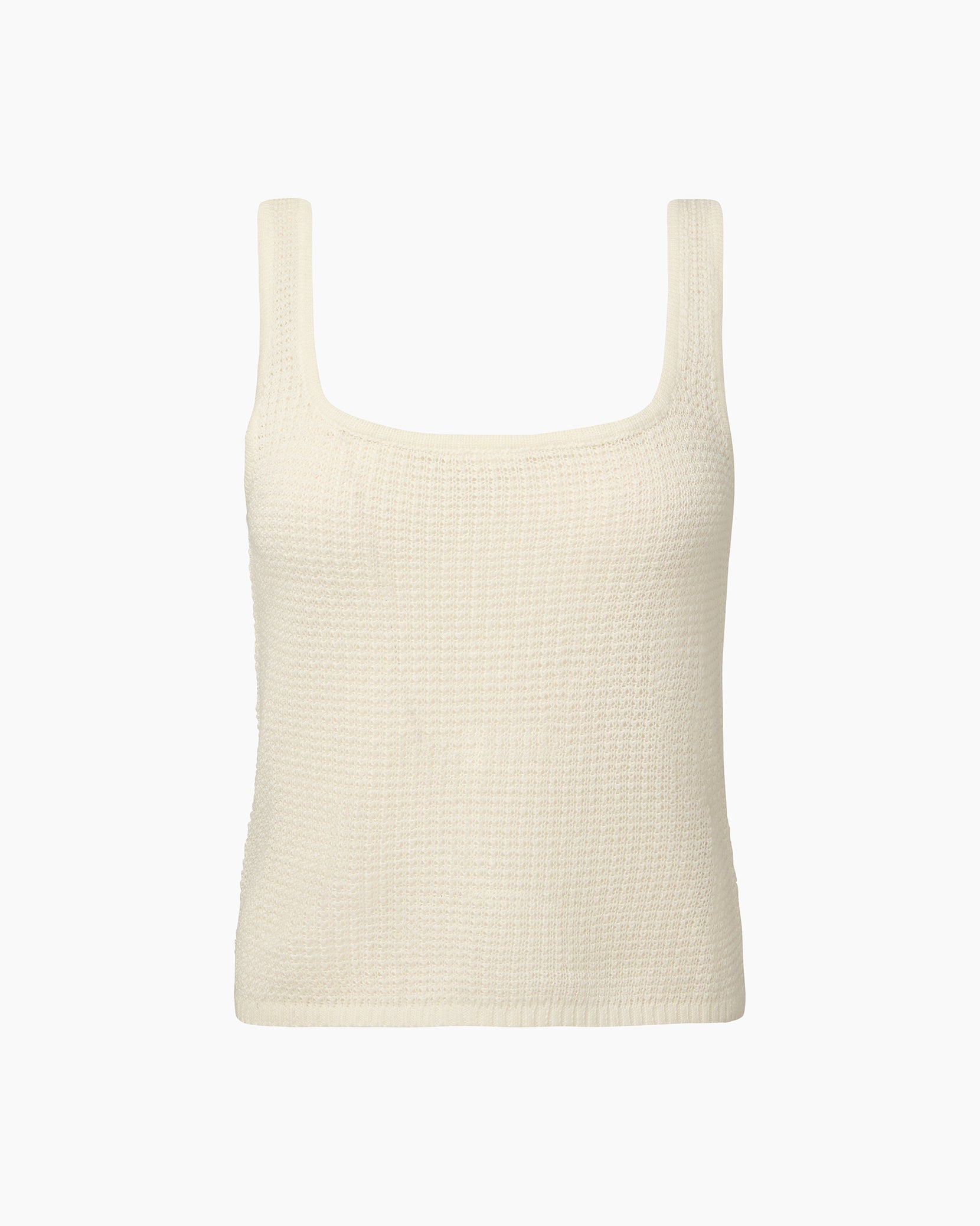 Linen Knit Square Neck Tank