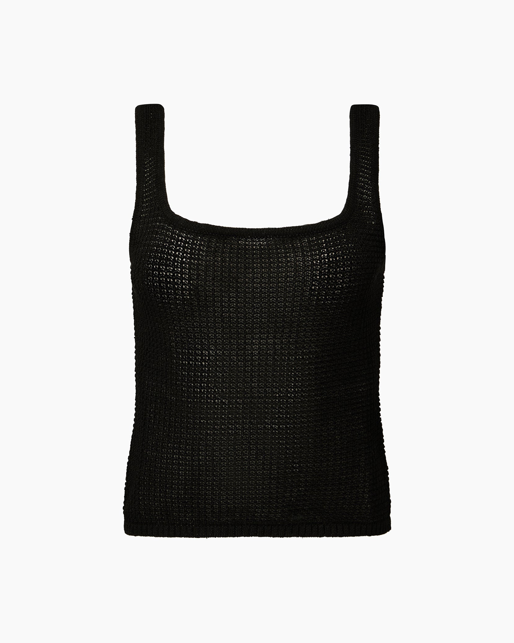 Linen Knit Square Neck Tank