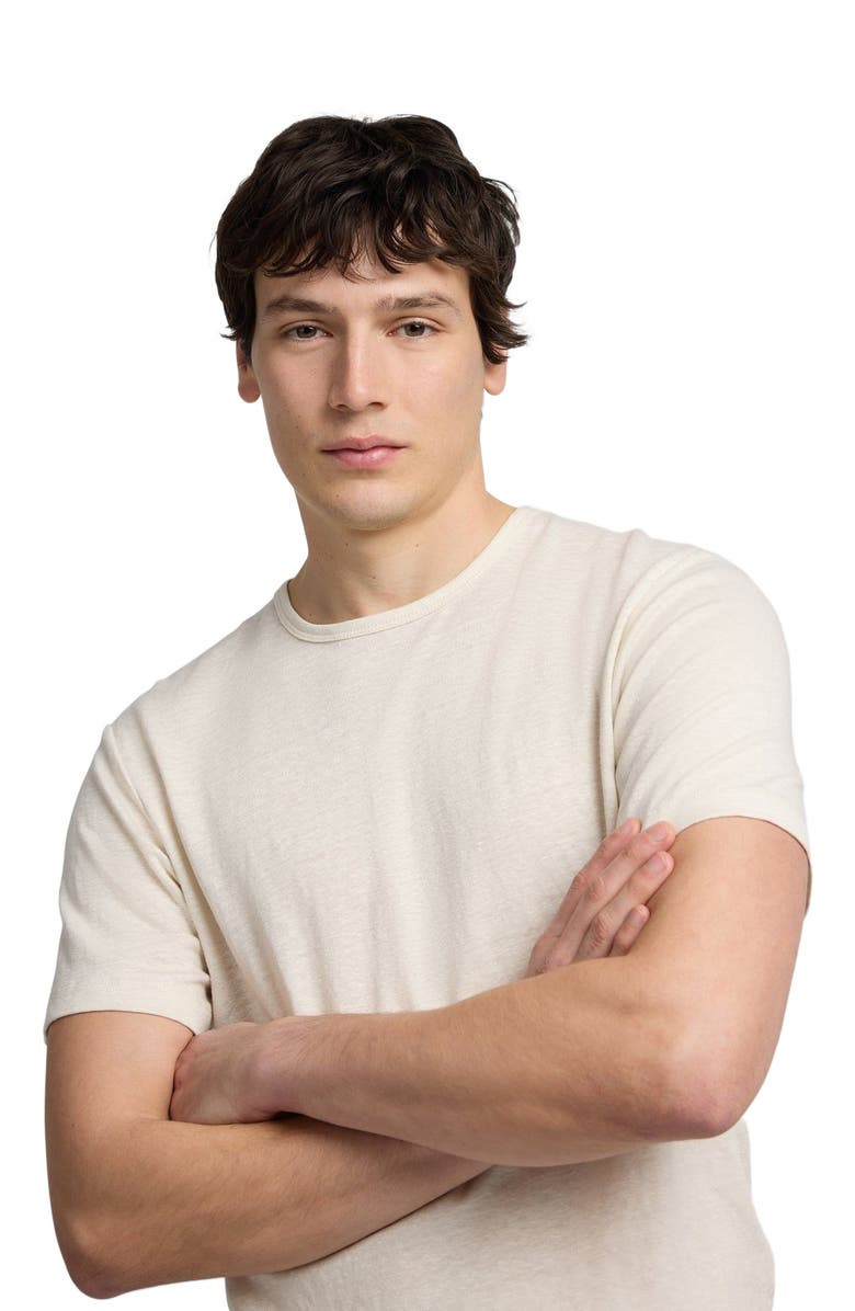 Onia Stretch Linen Crewneck Shortsleeve Tee