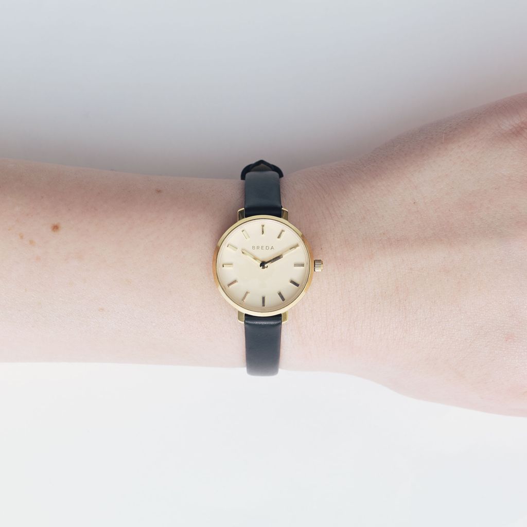 BREDA Beverly Black Leather Watch