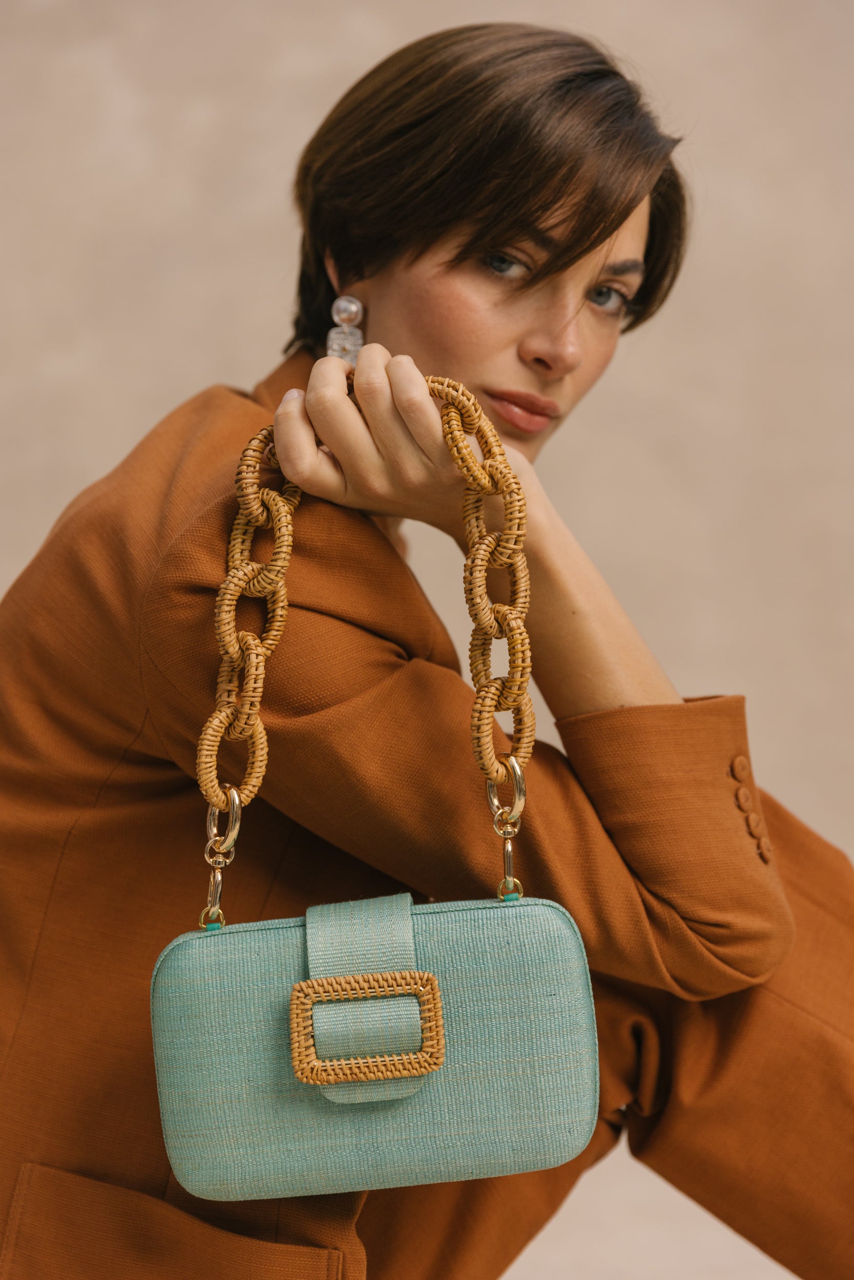 Gustoko Elena Clutch - Aqua