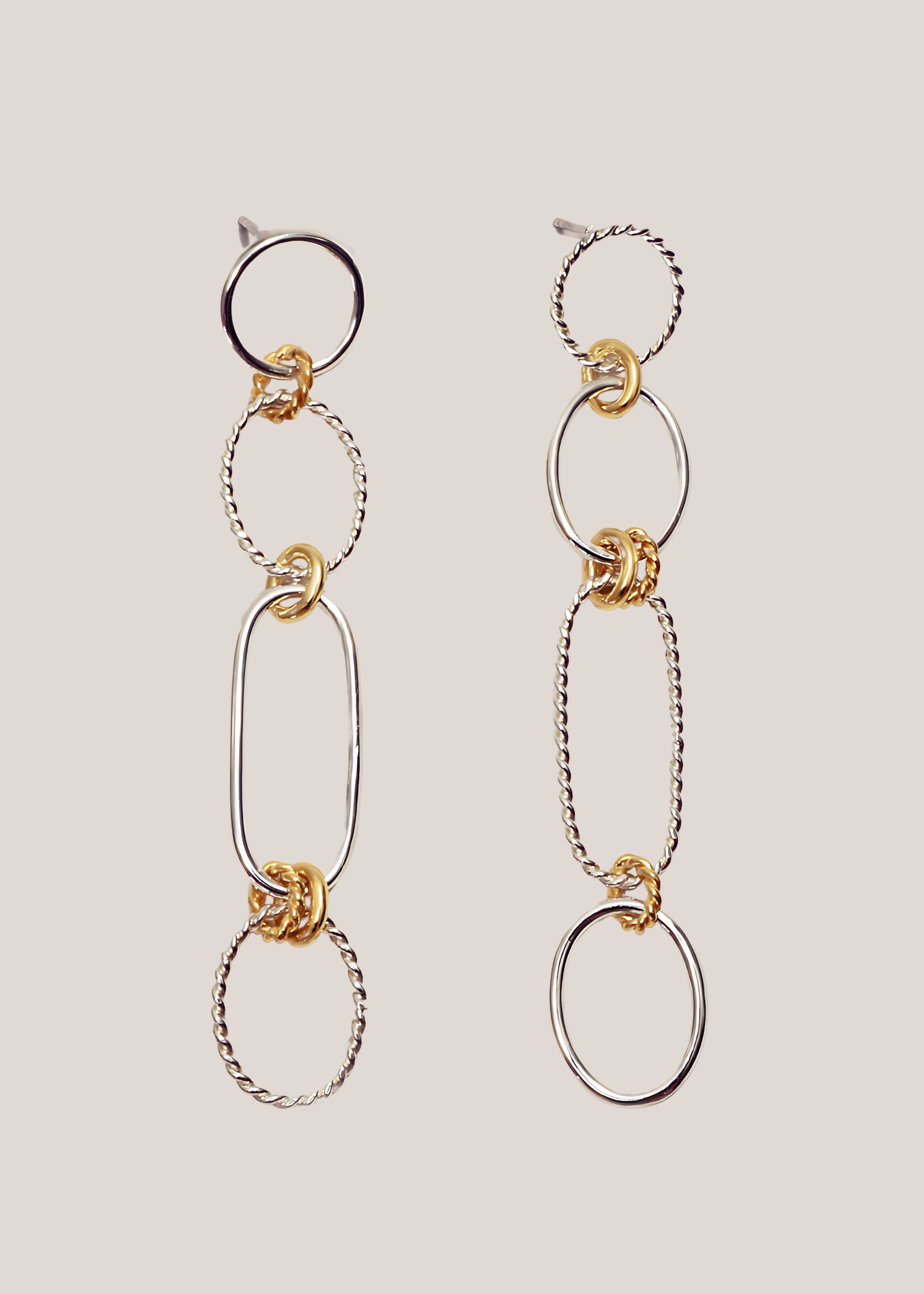 Connected Earrings / silver
