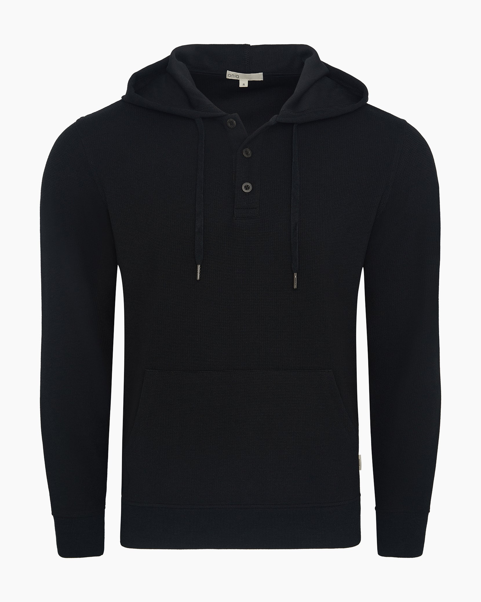 Onia Waffle Half Button Hoodie