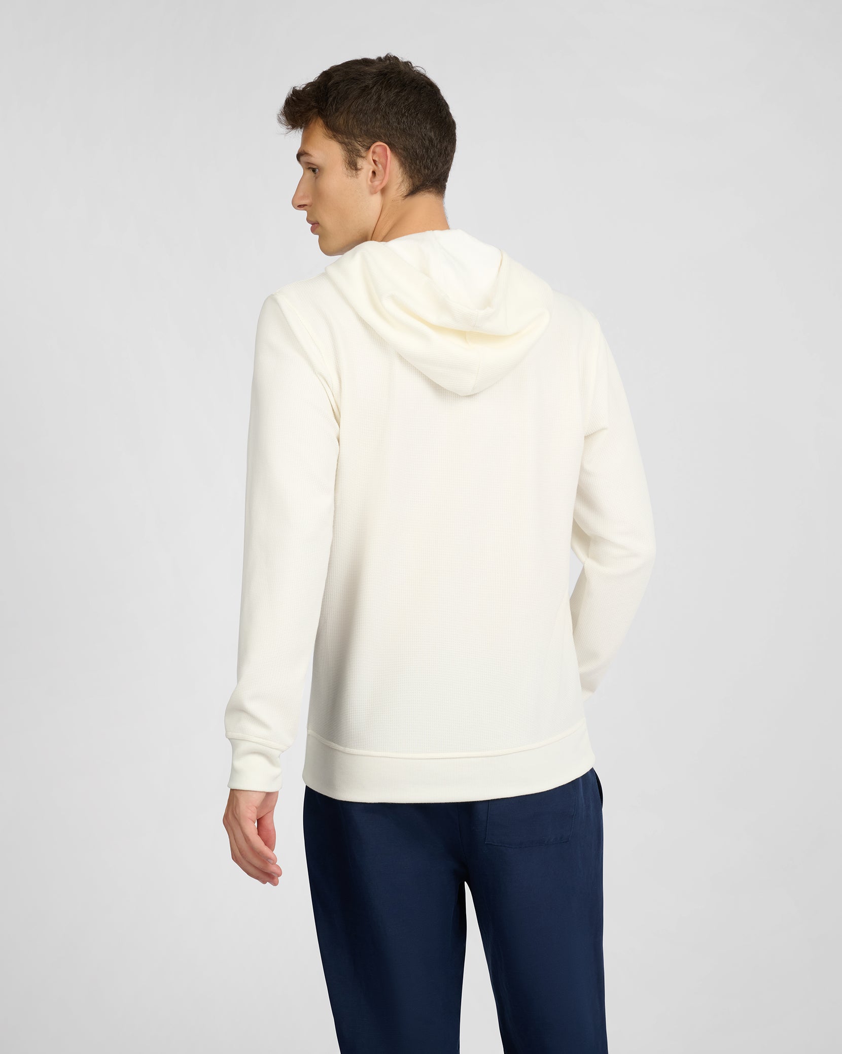 Waffle Half Button Hoodie