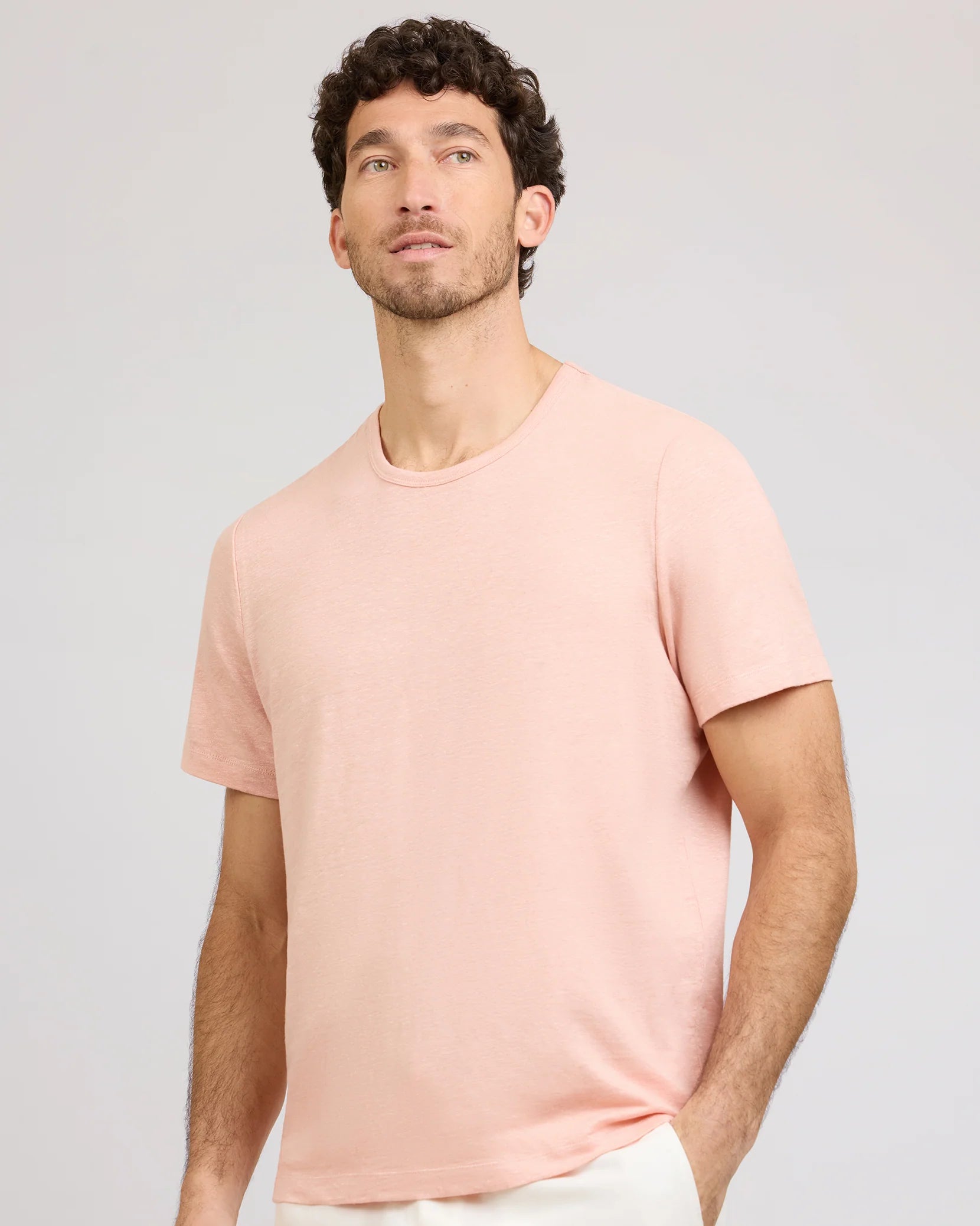 Onia Stretch Linen Crewneck Tee