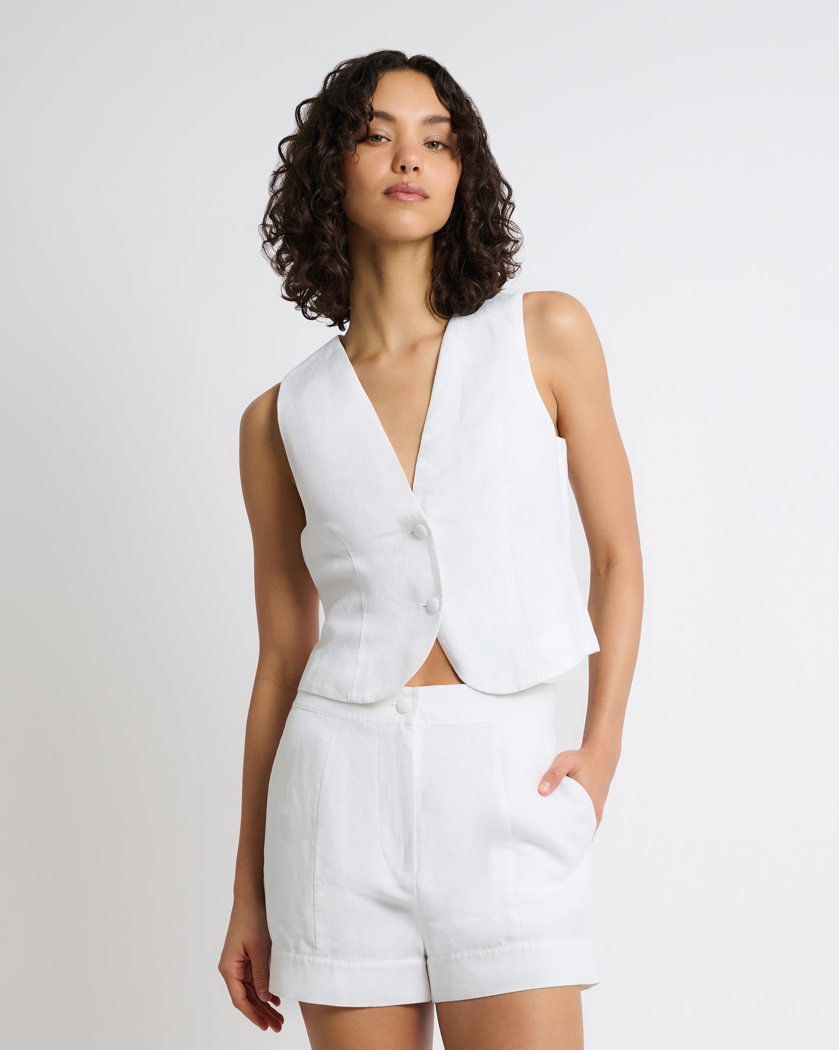 Air Linen Relaxed Vest