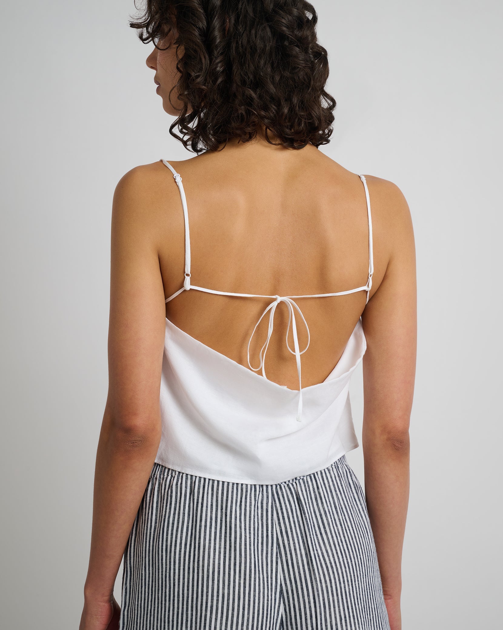 Air Linen Square Neck Tank Top