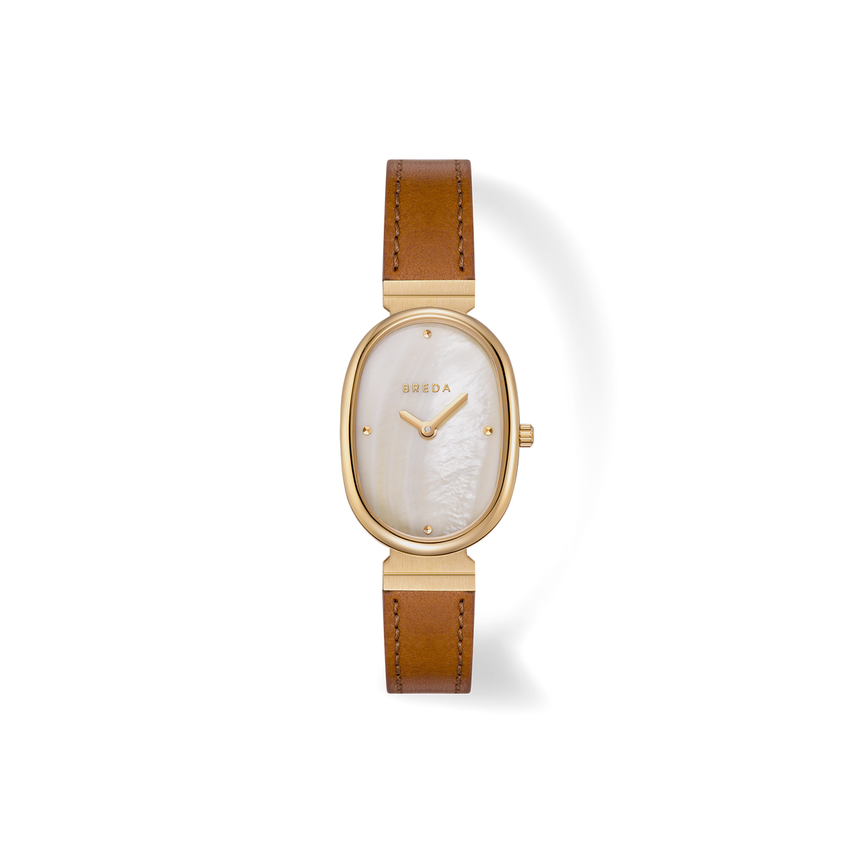 Breda Jane Leather Watch - Gold/Champagne/Brown