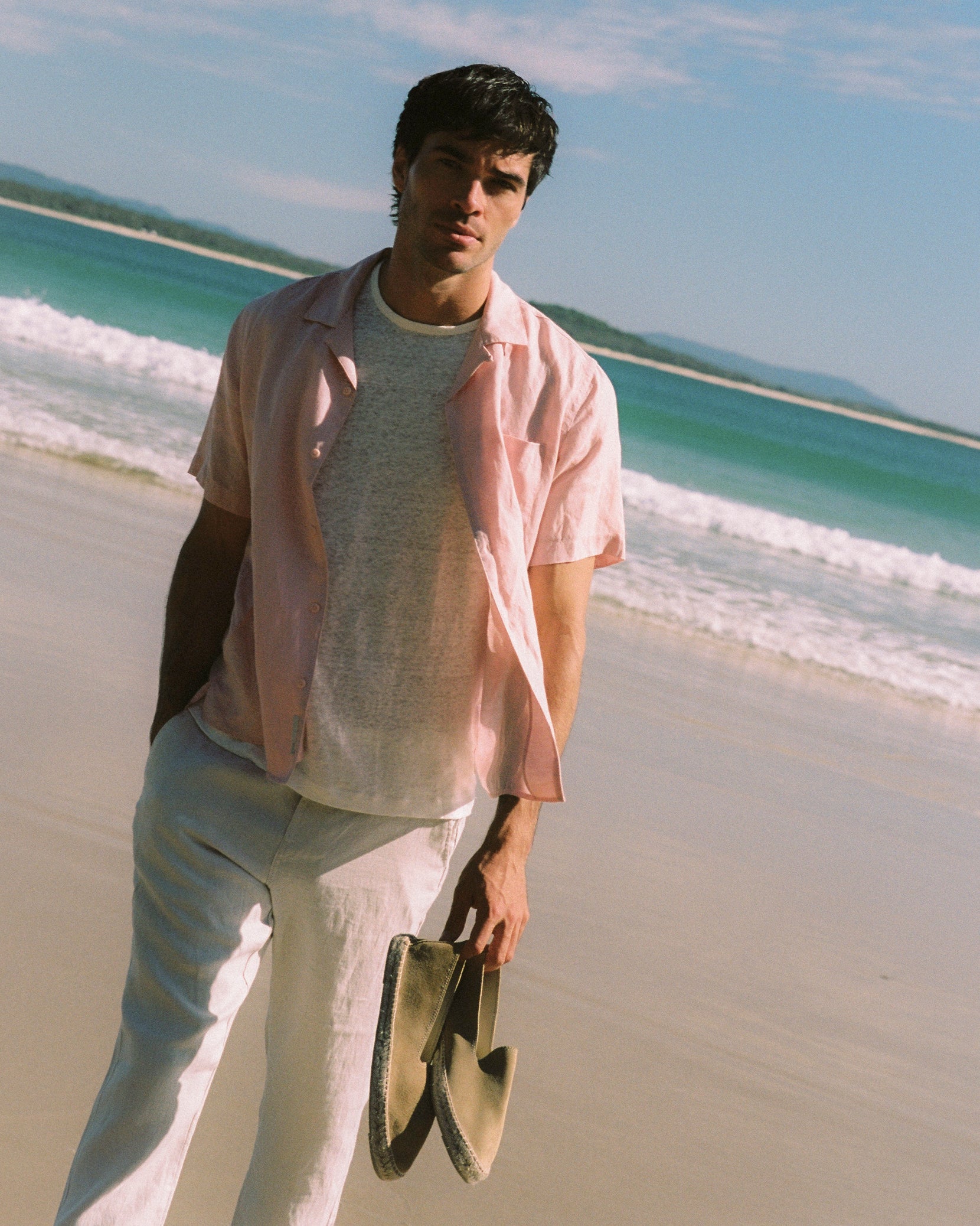 Onia Air Linen Convertible Vacation Shirt